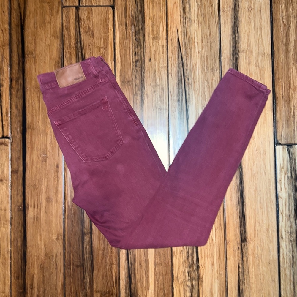 Madewell 9" High Riser Skinny Skinny Jeans Size 26 Mid Rise Stretch Chino Maroon